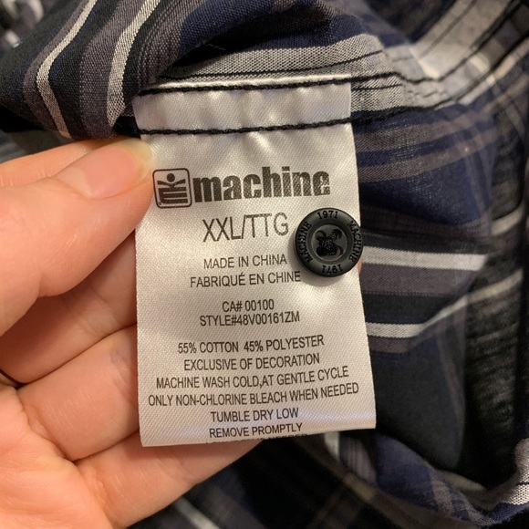 2 NWT XXL Machine short sleeve button up plaid shirts - Picture 14 of 16